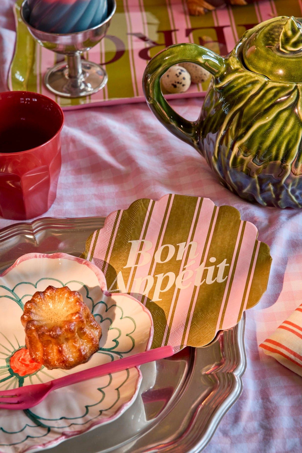 Runde Servietter - Multifarvet - Bon Appetit