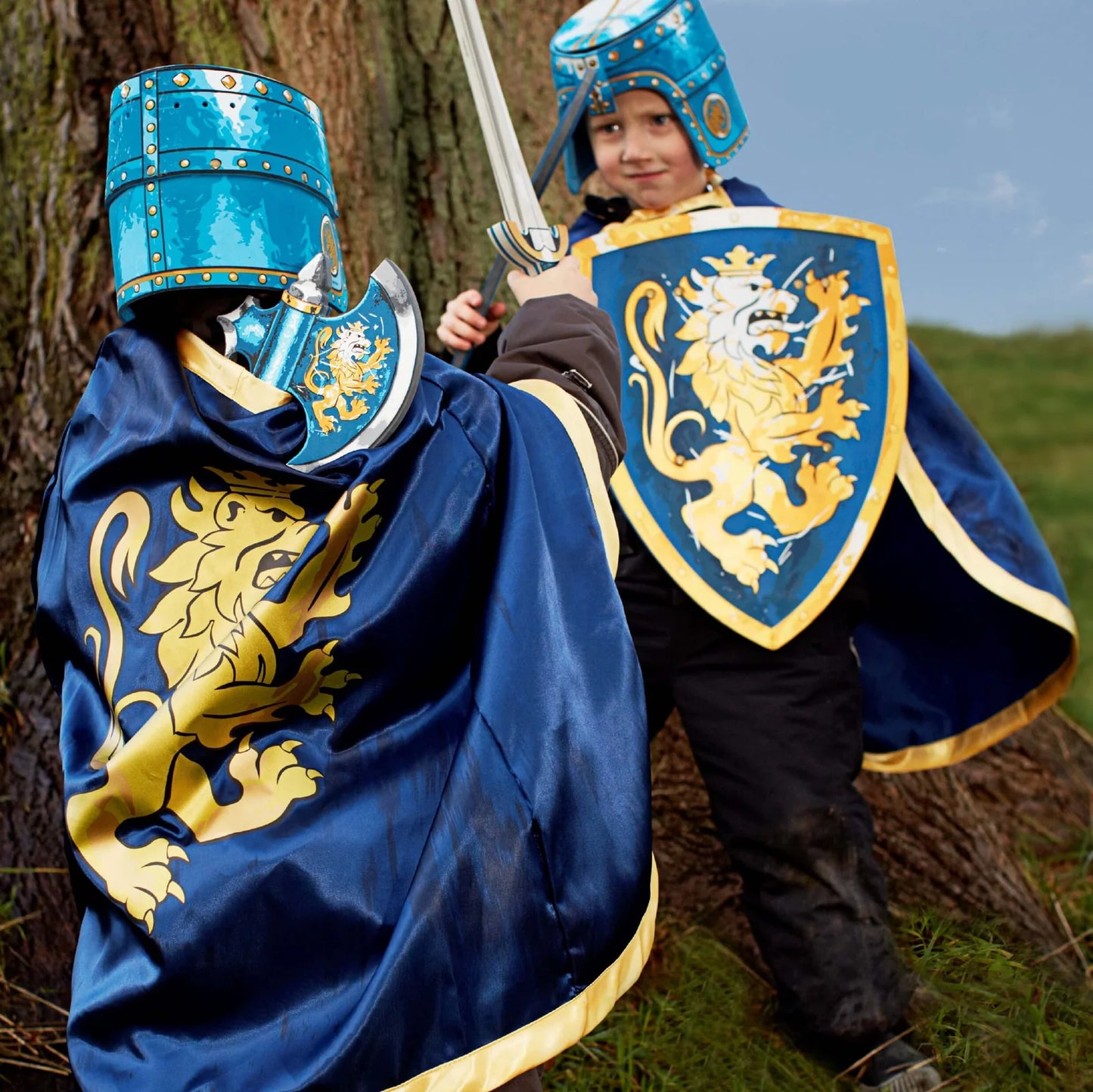 Ridder kappe - Blå - Noble Knight