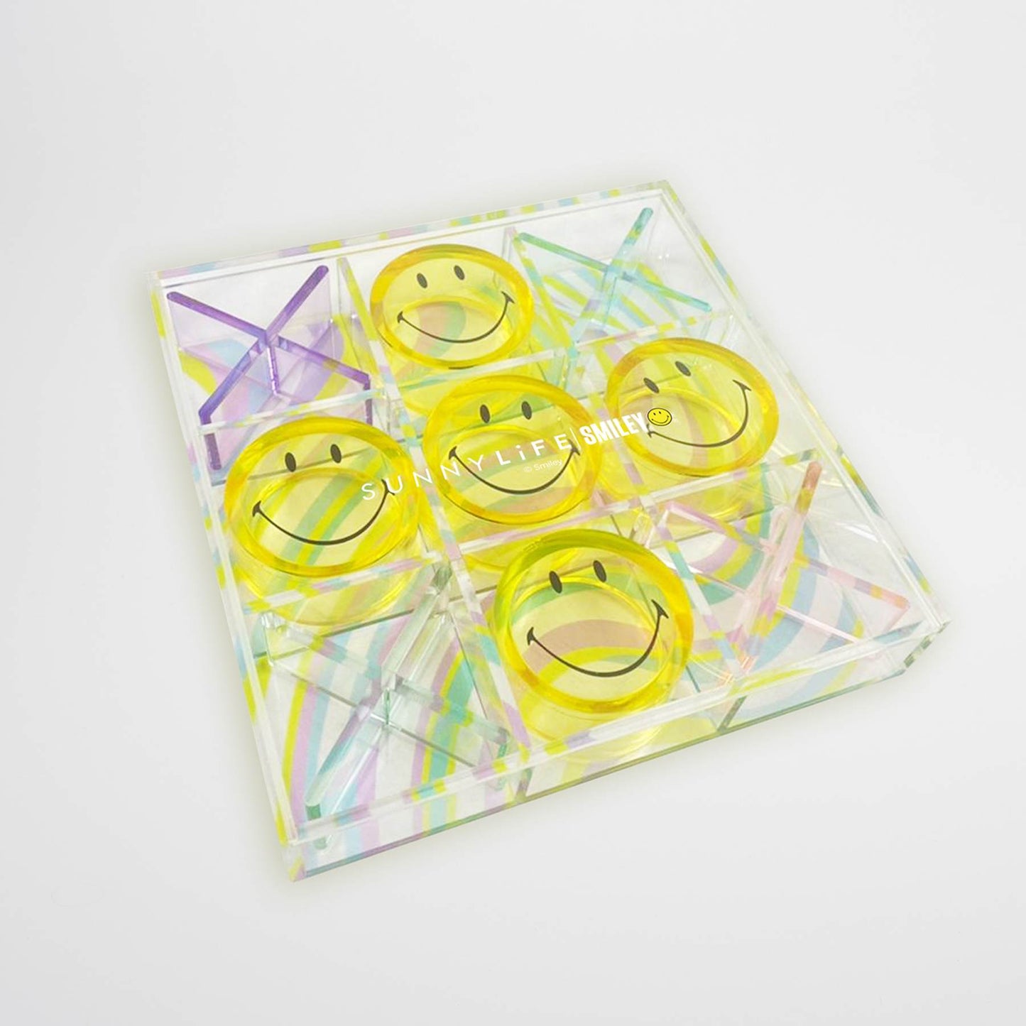 Lucite Tic Tac Toe Smiley - Sunnylife