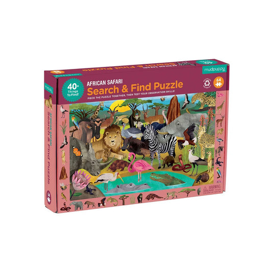 Puslespil 64 brk - Søg & find - Afrikans Safari