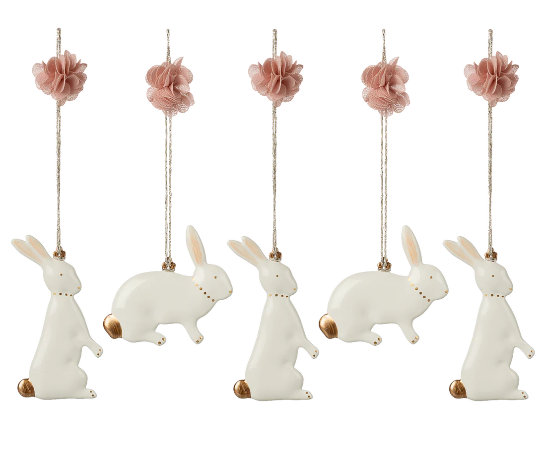 Påskekanin ophæng, 5 stk
