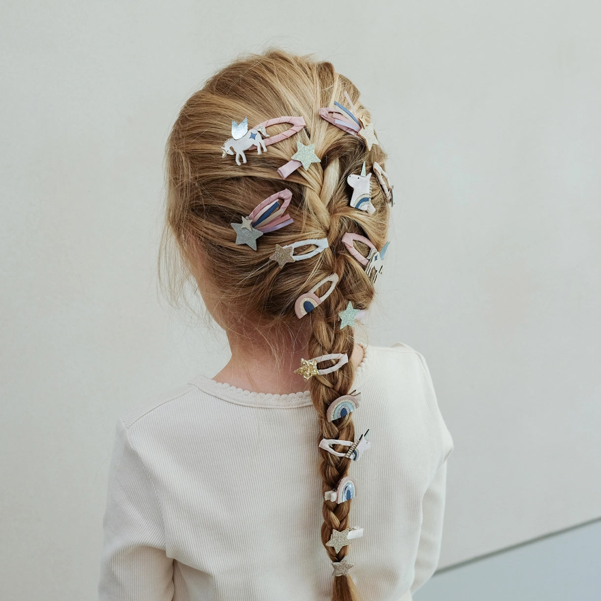 4 hårspænder - Winged Unicorn Celeste