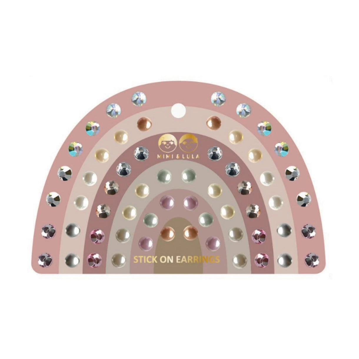 Ørestickers 30 par - Pink Gem Earrings