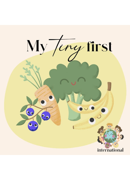 Pegebog - My Tiny First Picture book - fruits & vegetables