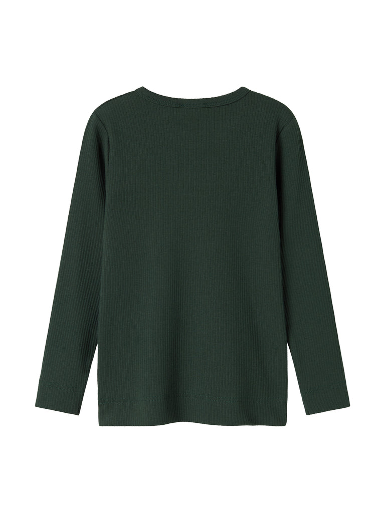 Tee LS, T-shirt - Dark Leaf