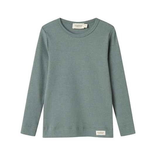 Plain Tee LS, T-shirt - Dusty Green
