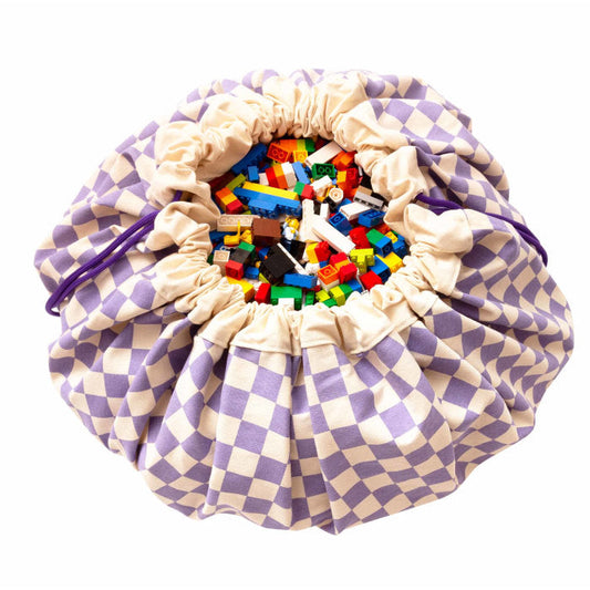 Play & Go legetæppe og opbevaring - tern - Vichy Purple