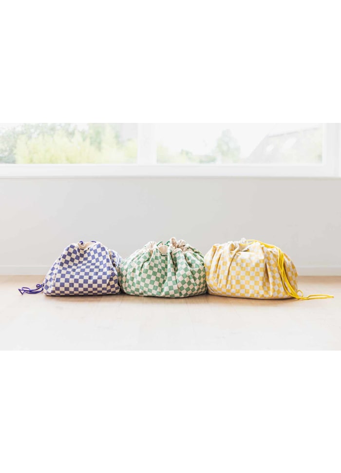 Play & Go legetæppe og opbevaring - tern - Vichy Purple