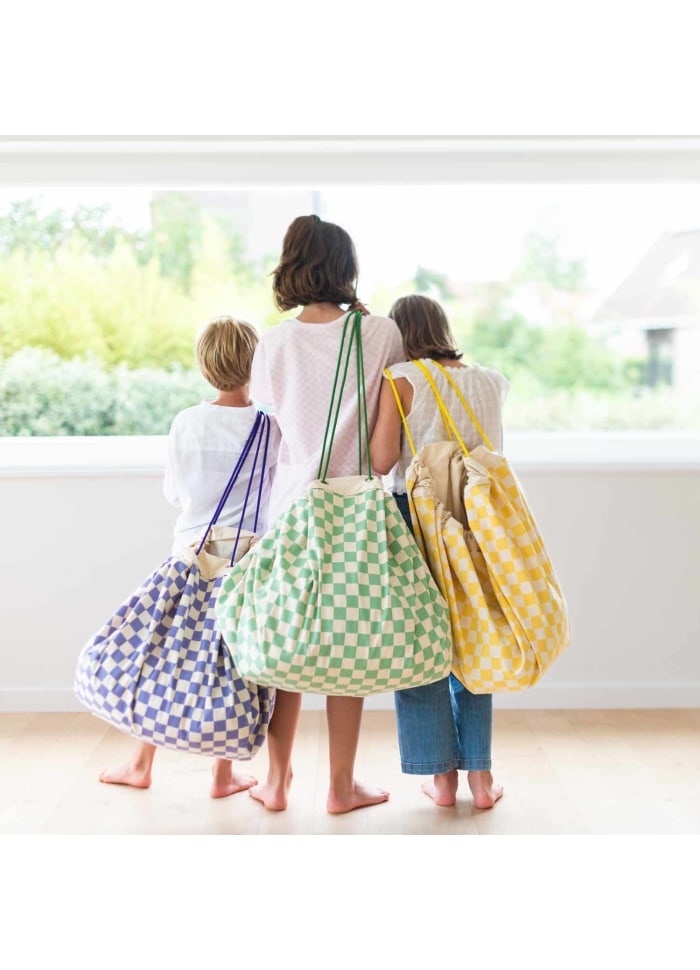 Play & Go legetæppe og opbevaring - tern - Vichy Purple
