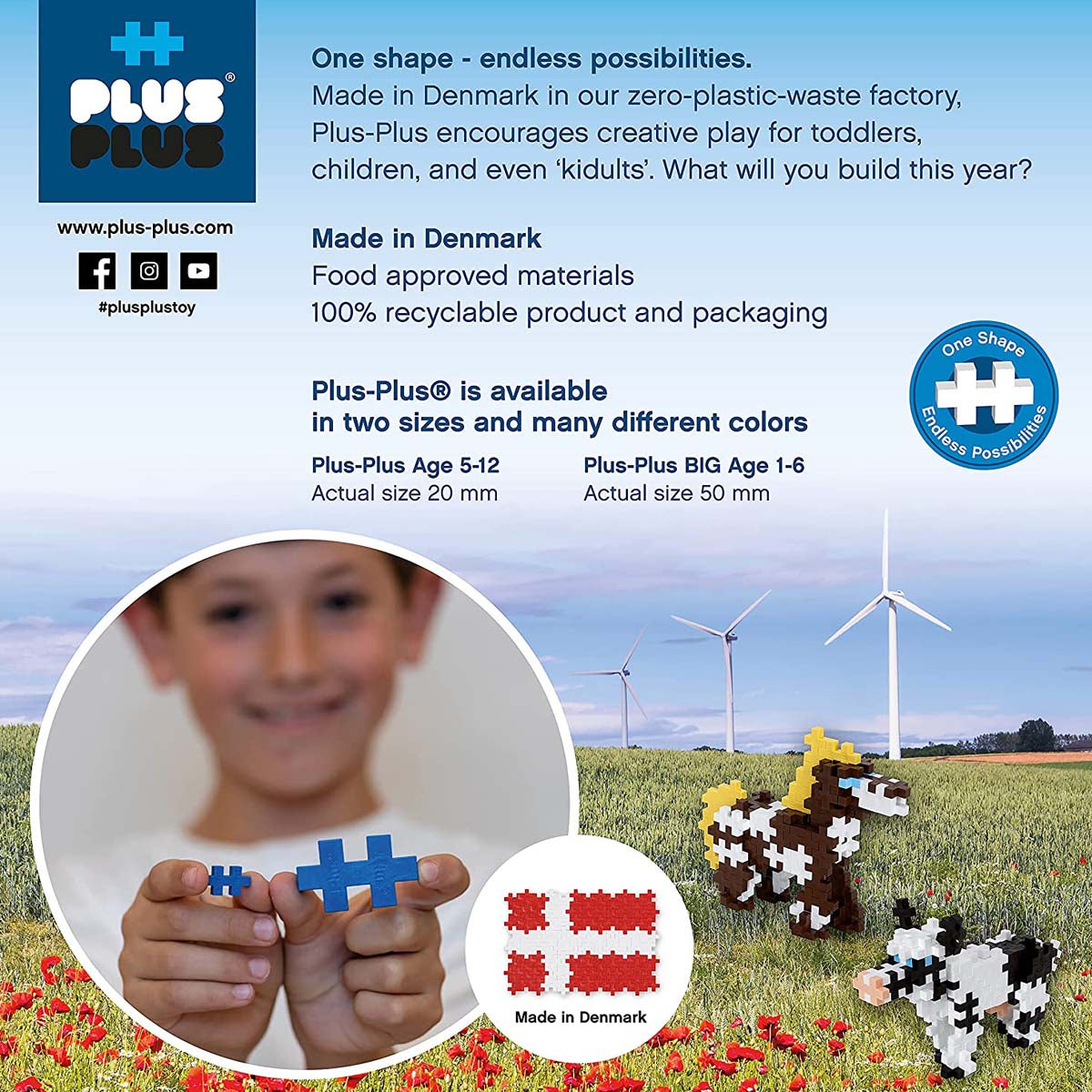 Plus-Plus BIG Glitter 15 stk / rør