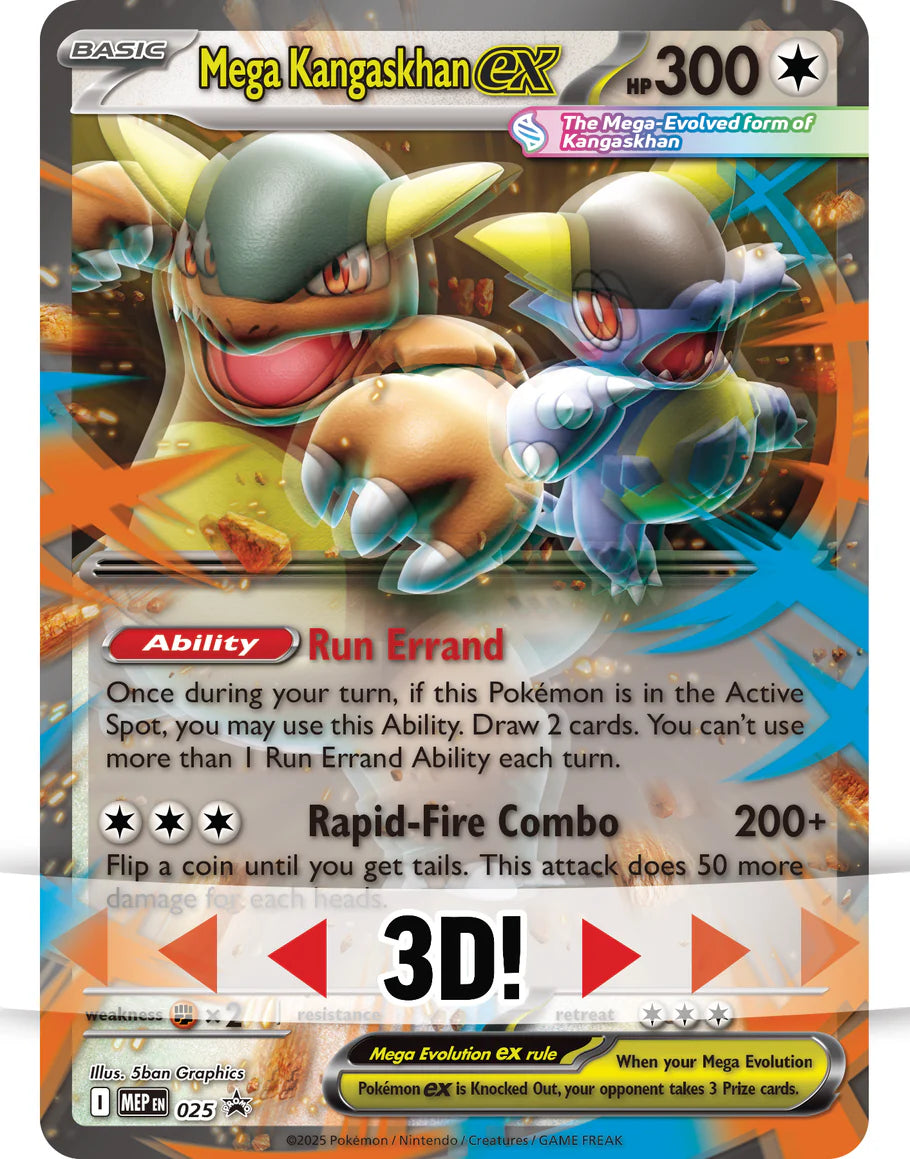 Pokemon ex Box: Mega Kangaskhan ex (2025) (4 Boosters)