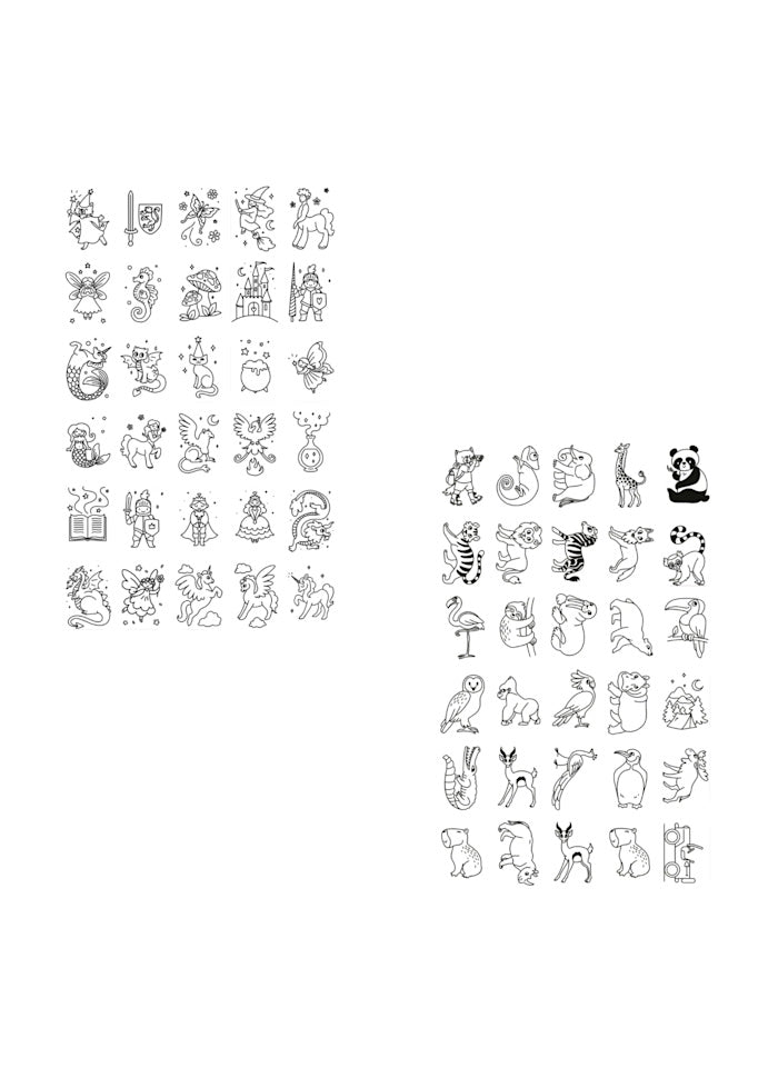 REFILL DRAWINGS FOR KIDYDRAW-MINI - Once Upon A Time and Animals
