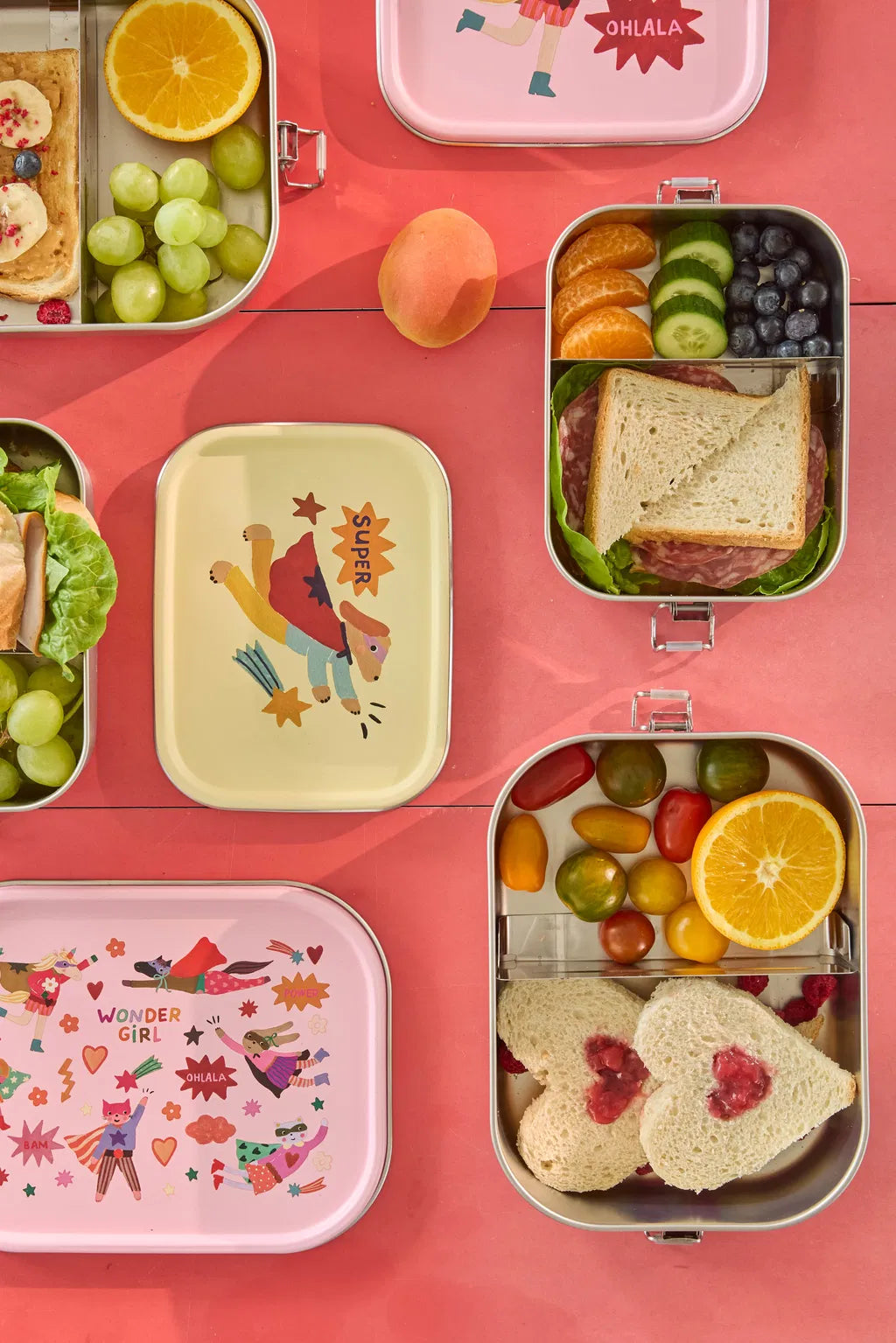 Rice - Lille Rustfri Stål Madkasse - Creme - Hero Print