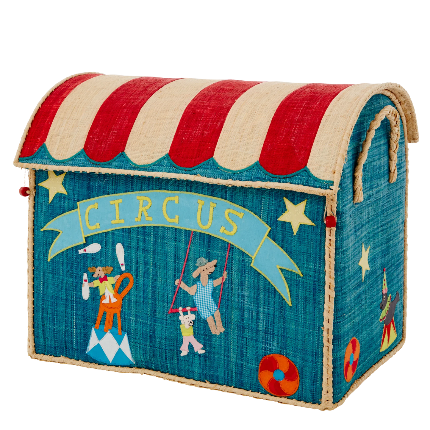 Raffia Opbevaringshus - Multifarvet - Circus