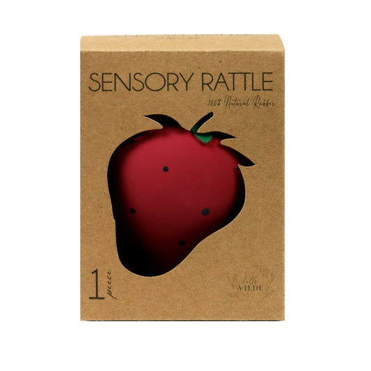 Sanselegetøj - Jordbær - Naturgummi