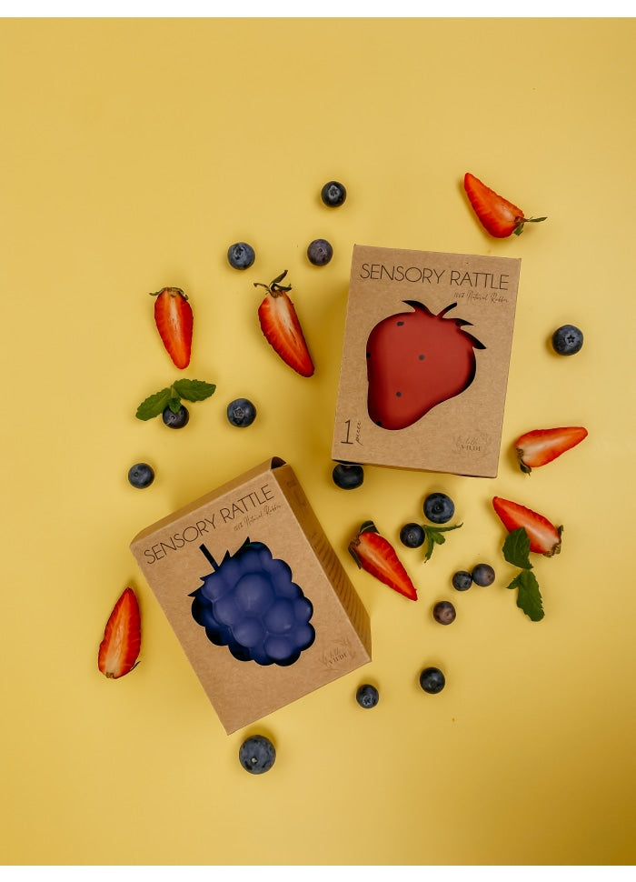 Sanselegetøj - Jordbær - Naturgummi