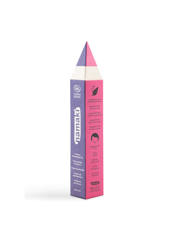 Slim Pencils Set Purple/Fuchsia/Pink/White