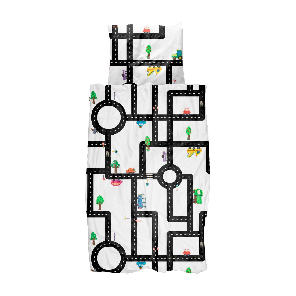 Snurk Sengetøj - Traffic Junior 100x140