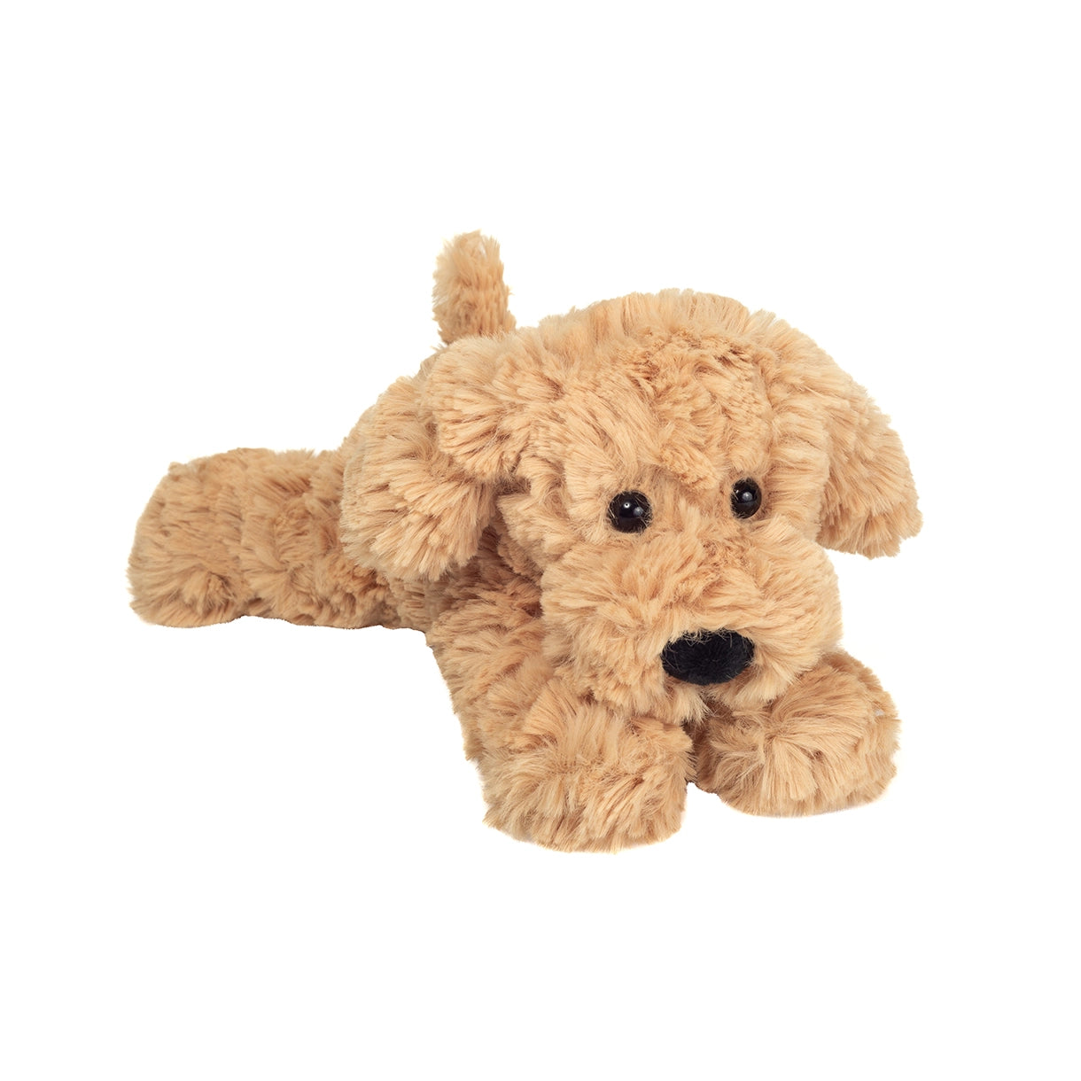 Liggende hund, beige 20 cm