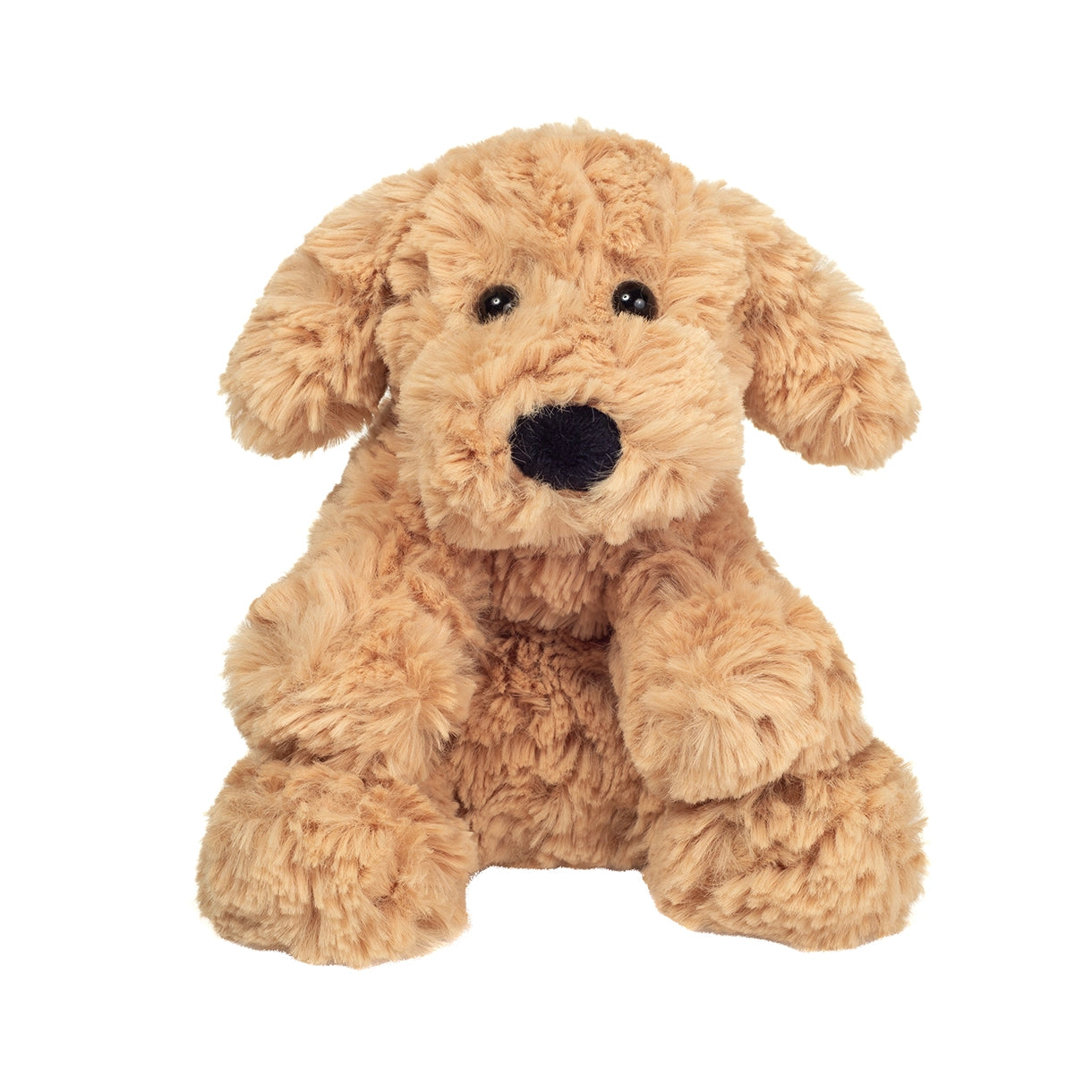 Liggende hund, beige 20 cm
