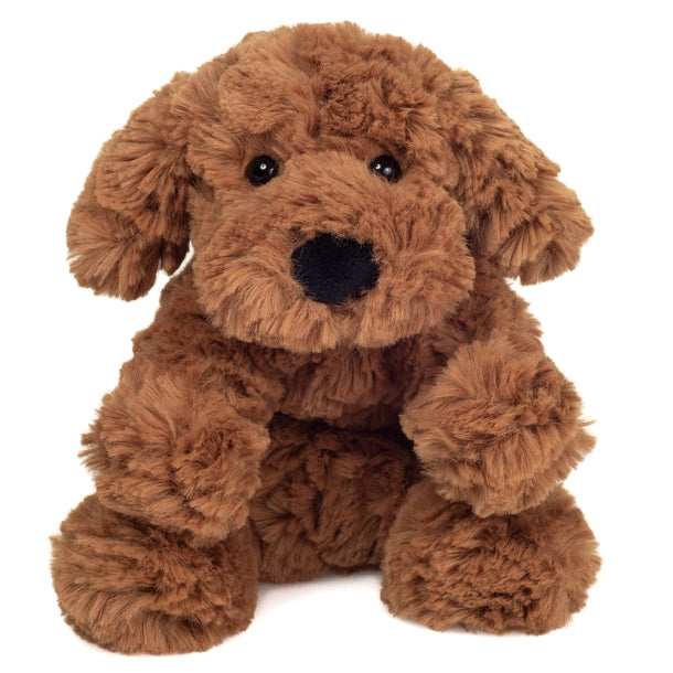Liggende hund, beige 20 cm