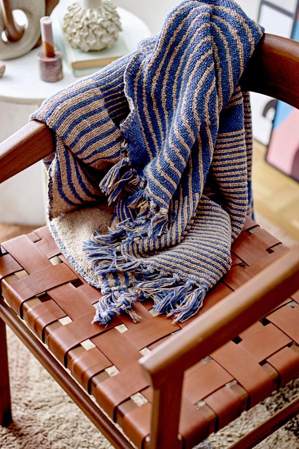 Tiffanie Plaid - Blå - Genanvendt Bomuld - Bloomingville