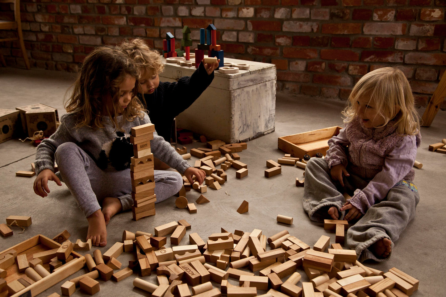 Wooden Story Træklodser i Bakke - Natur Træ