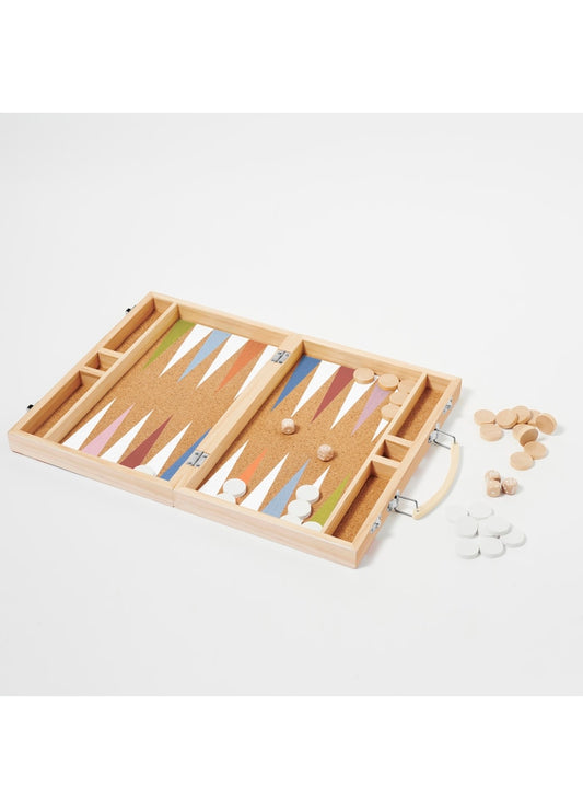 Wooden & Cork Backgammon Majorelle