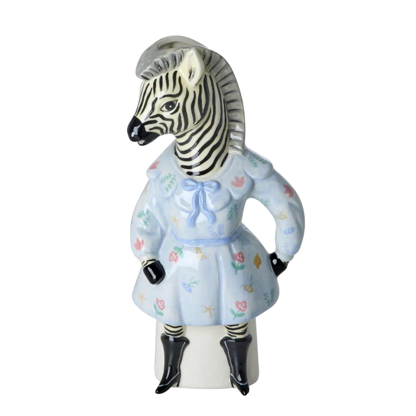 Zebra Keramik Vase - Lys Blå - Nathalie Lété
