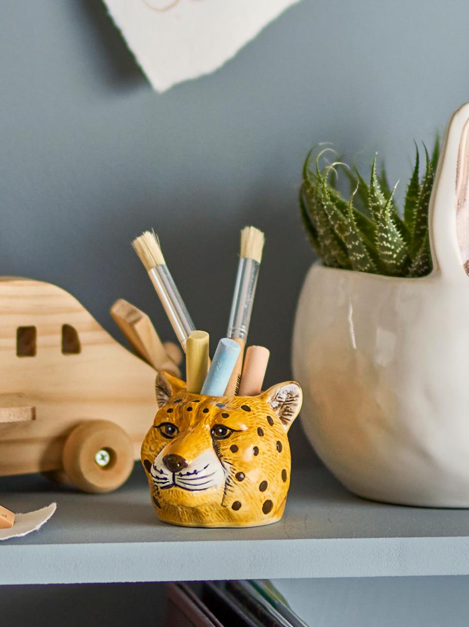 Roam Leopard Vase, Orange, Stentøj