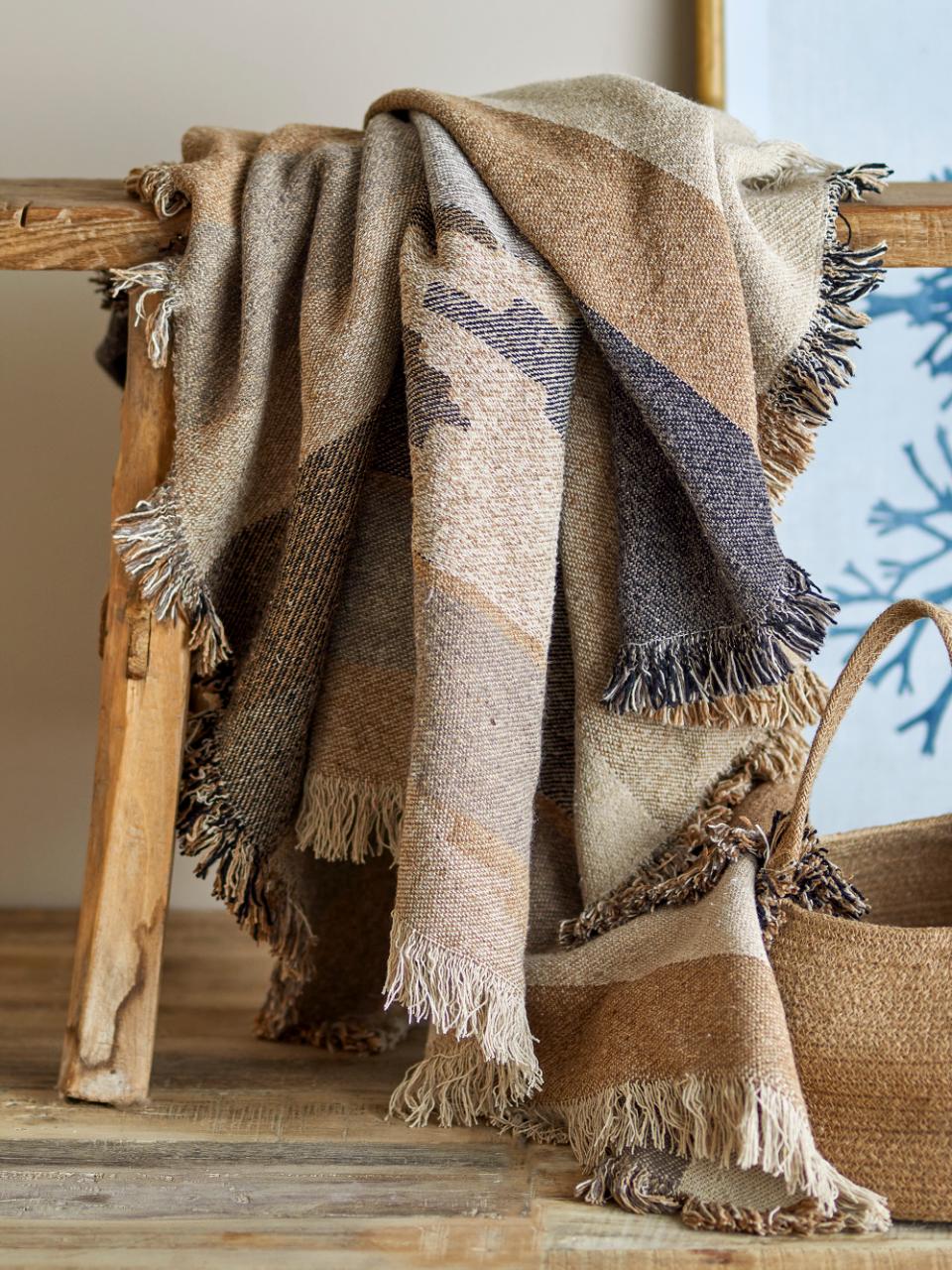 Maji Plaid - Brun - Genanvendt Bomuld - Bloomingville