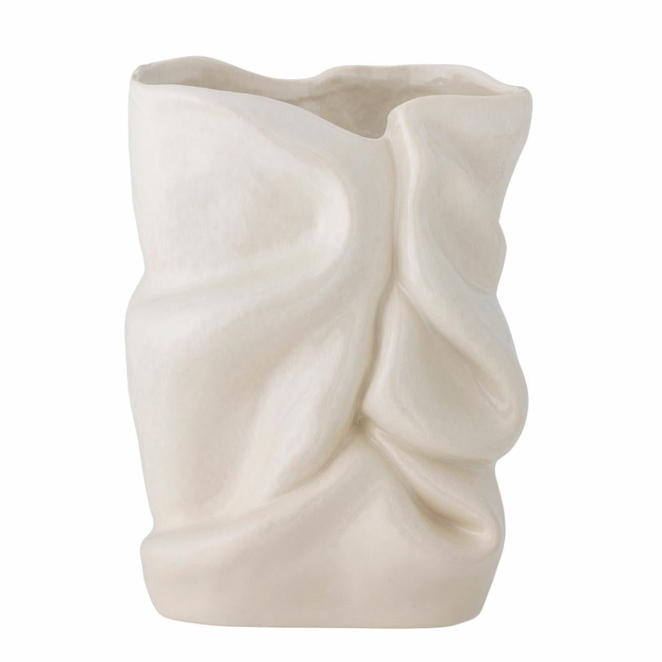 Fabrice Vase - Hvid - Stentøj