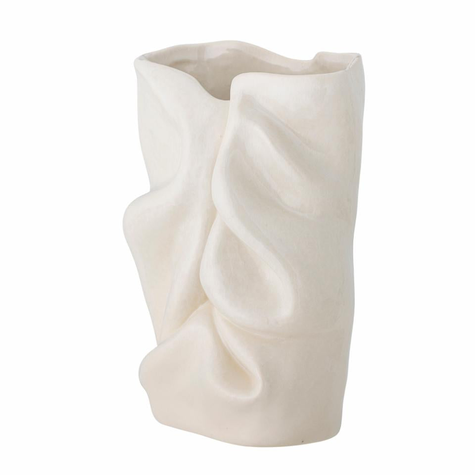 Fabrice Vase - Hvid - Stentøj