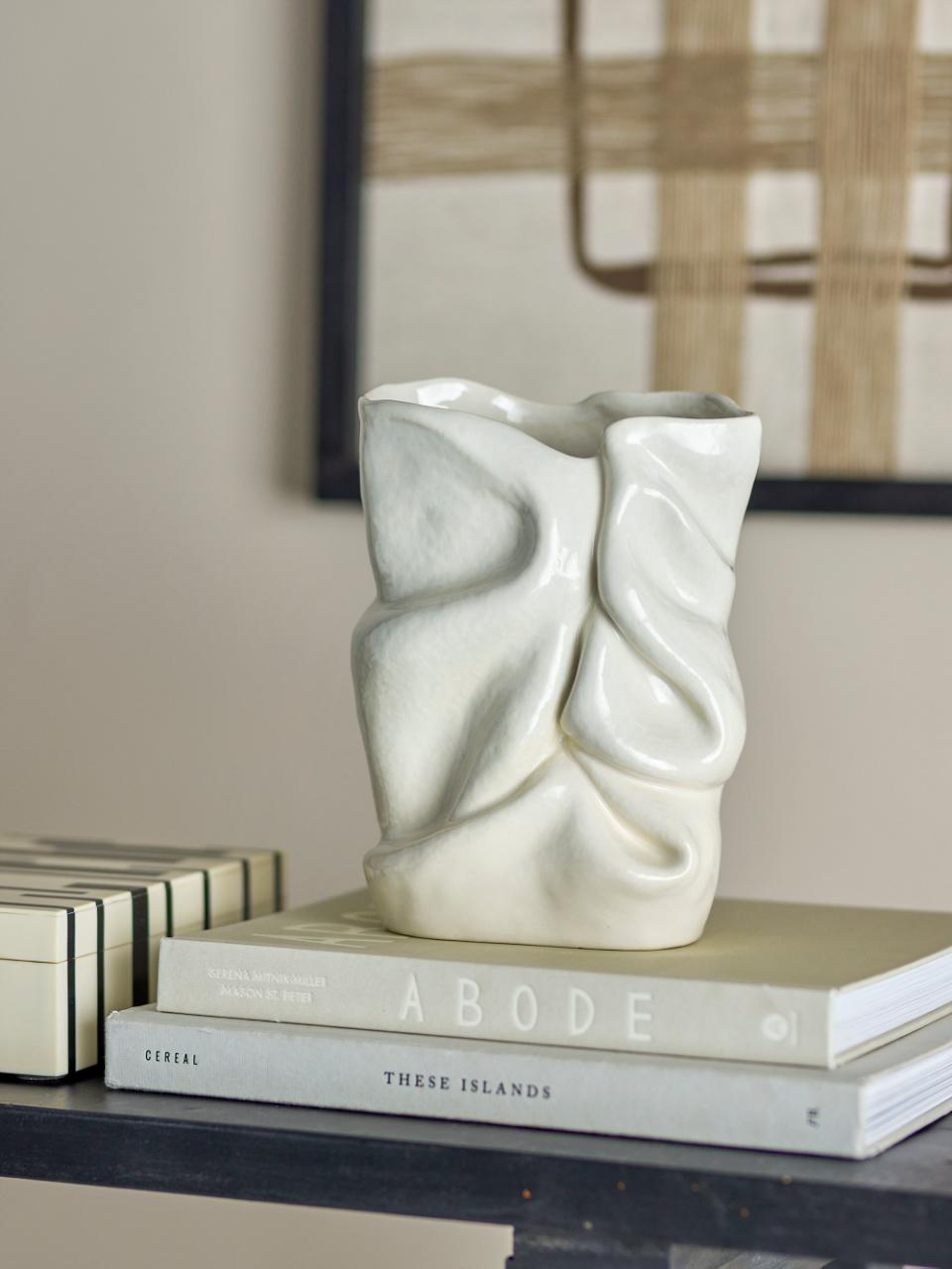 Fabrice Vase - Hvid - Stentøj