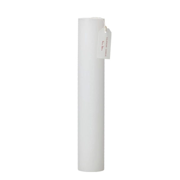 Kalenderlys, White D5 x H30 cm