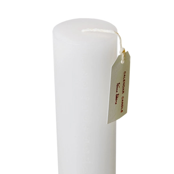 Kalenderlys, White D5 x H30 cm