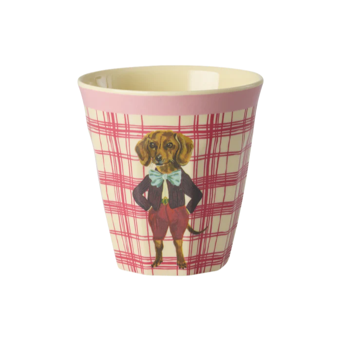 Rice Melamin Kids cup with Natalie Lété Print - Lyserød Hund 160ml