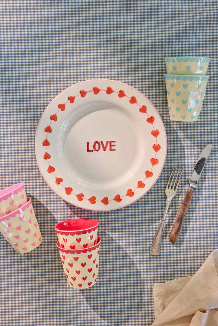 Melamine - Mellem Kop - Hjerter - 1 Styk