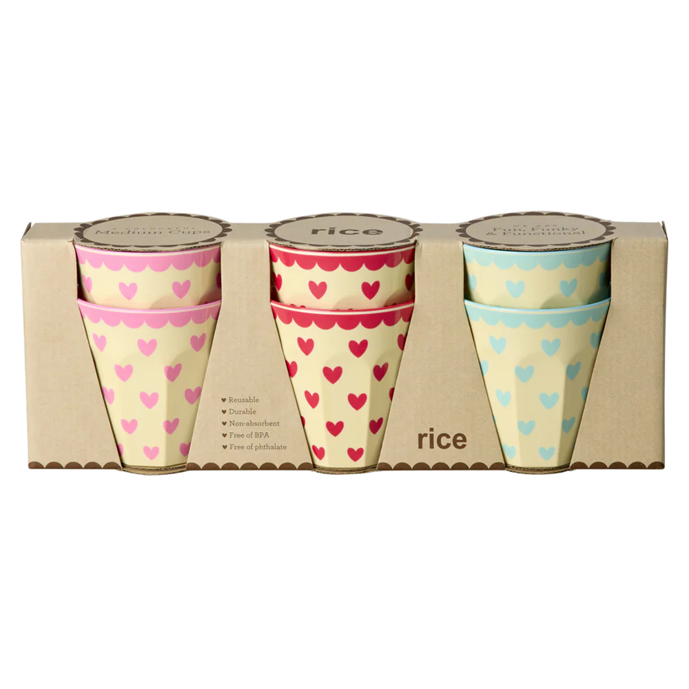 Melamine - Mellem Kop - Hjerter - 1 Styk