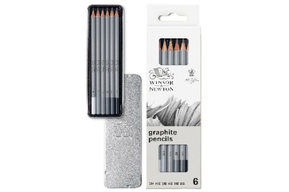 tegne blyanter - Winsor Newton Graphite pencil assorted 6pcs tin box