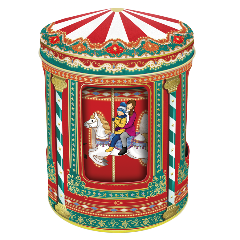 Spilledåse - Vinter Karrusel - Kagedåse