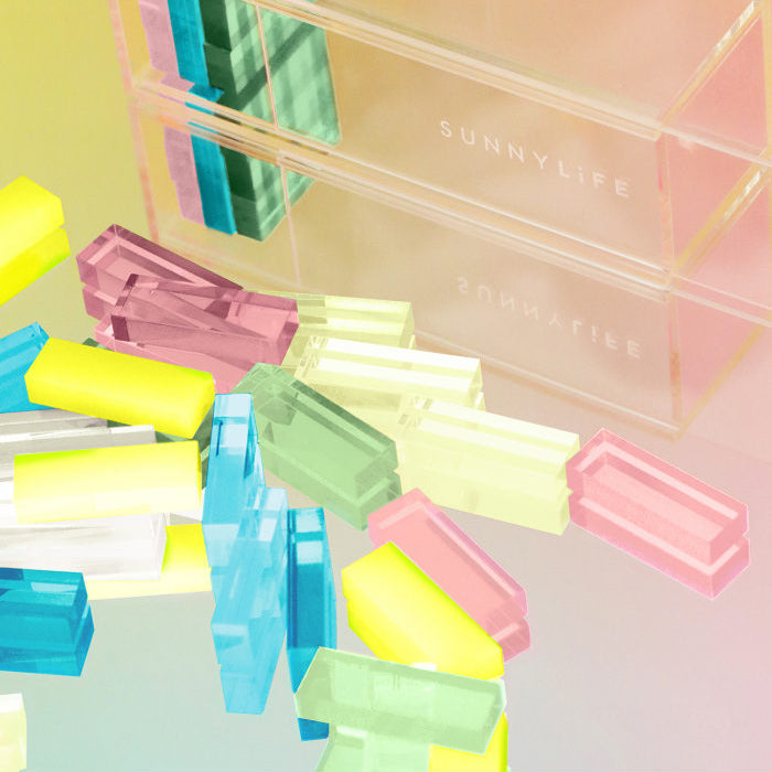 Klodsmajor Spil - Lucite Mini Jumbling Tower Aurora - SunnyLife