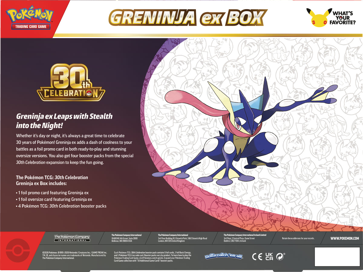 Pokémon 30th Celebration Pokémon ex Box - Greninja Ex