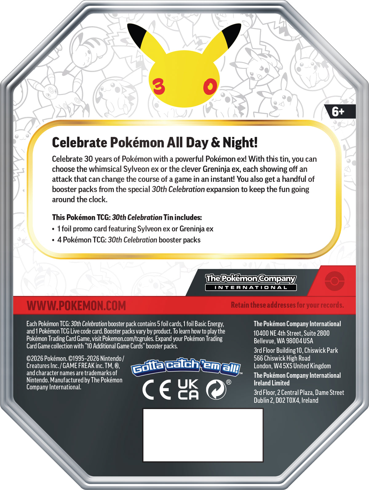 Pokémon Mega Evolution: 30th Celebration Collector's Tin Box - Greninja ex