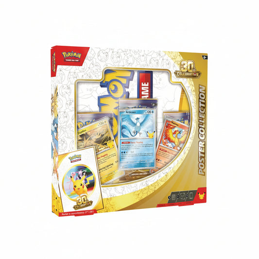 Pokemon Mega Evolution: 30th Celebration - Poster Collection Box - Plakat - 3 Promokort - 3 Boosters