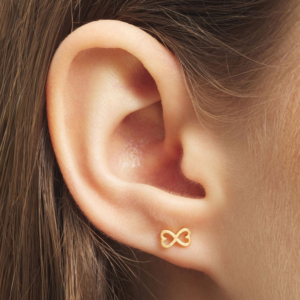 Ørestik - Infinity Love Earring  - Gold