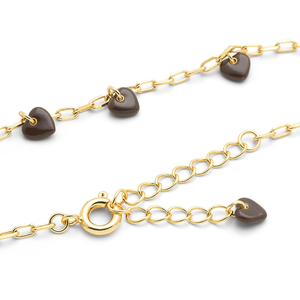 Armbånd - Love U Bracelet gold plated - Cocoa Powder