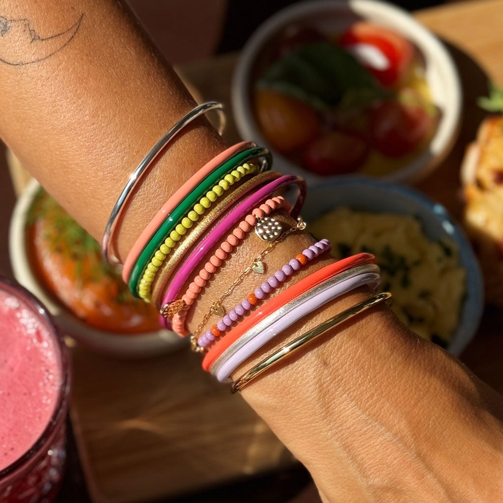 Armbånd - Love U Bracelet gold plated - Cocoa Powder