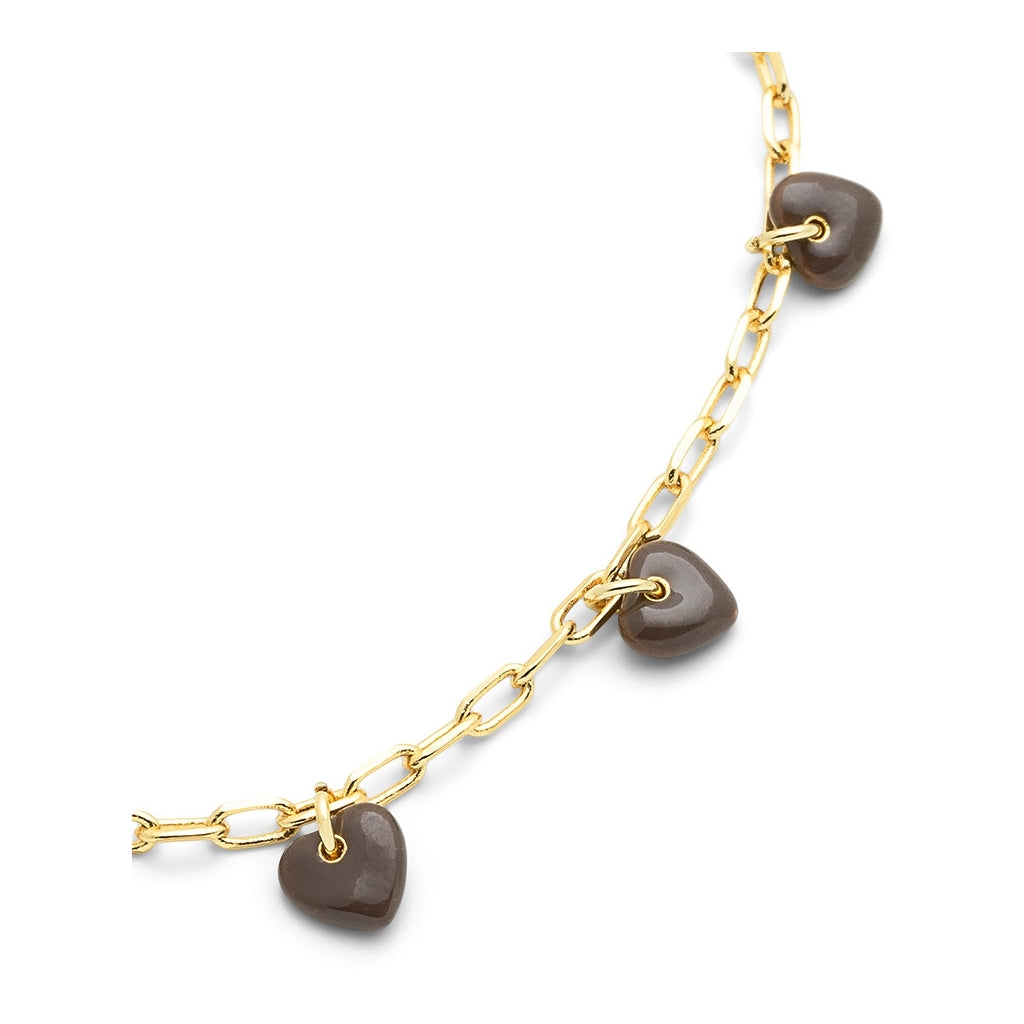 Armbånd - Love U Bracelet gold plated - Cocoa Powder