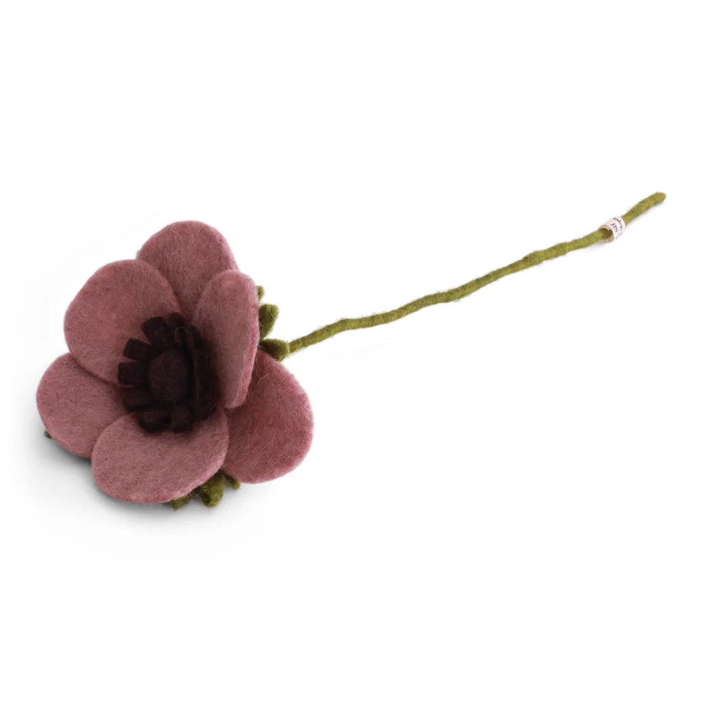 Fransk anemone - Dusty Rose  – håndlavet i filt